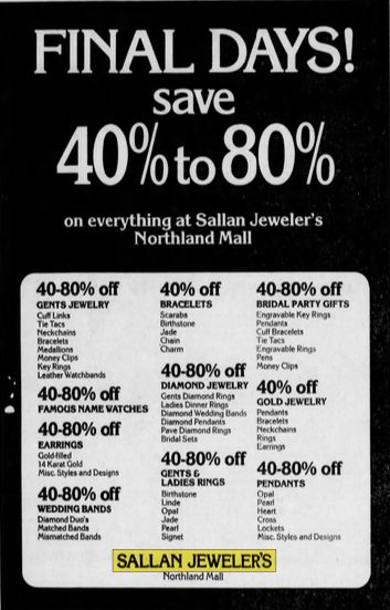 Sallan Jewelers - Aug 1978 Sale